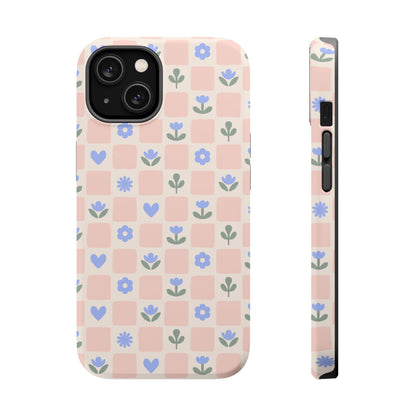 Checkered Flowers MagSafe Case