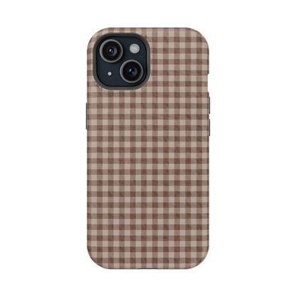 Basic Brown Plaid MagSafe Cases