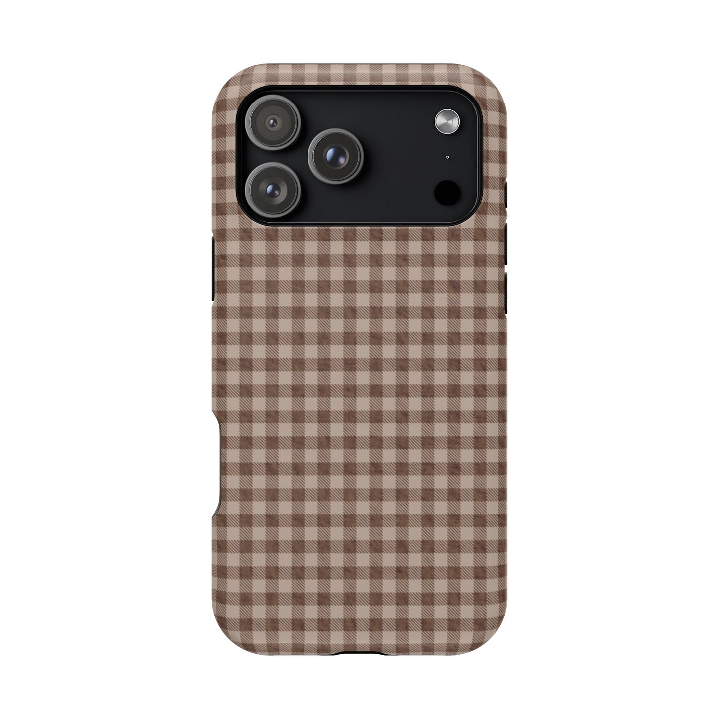 Basic Brown Plaid MagSafe Cases
