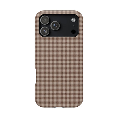 Basic Brown Plaid MagSafe Cases