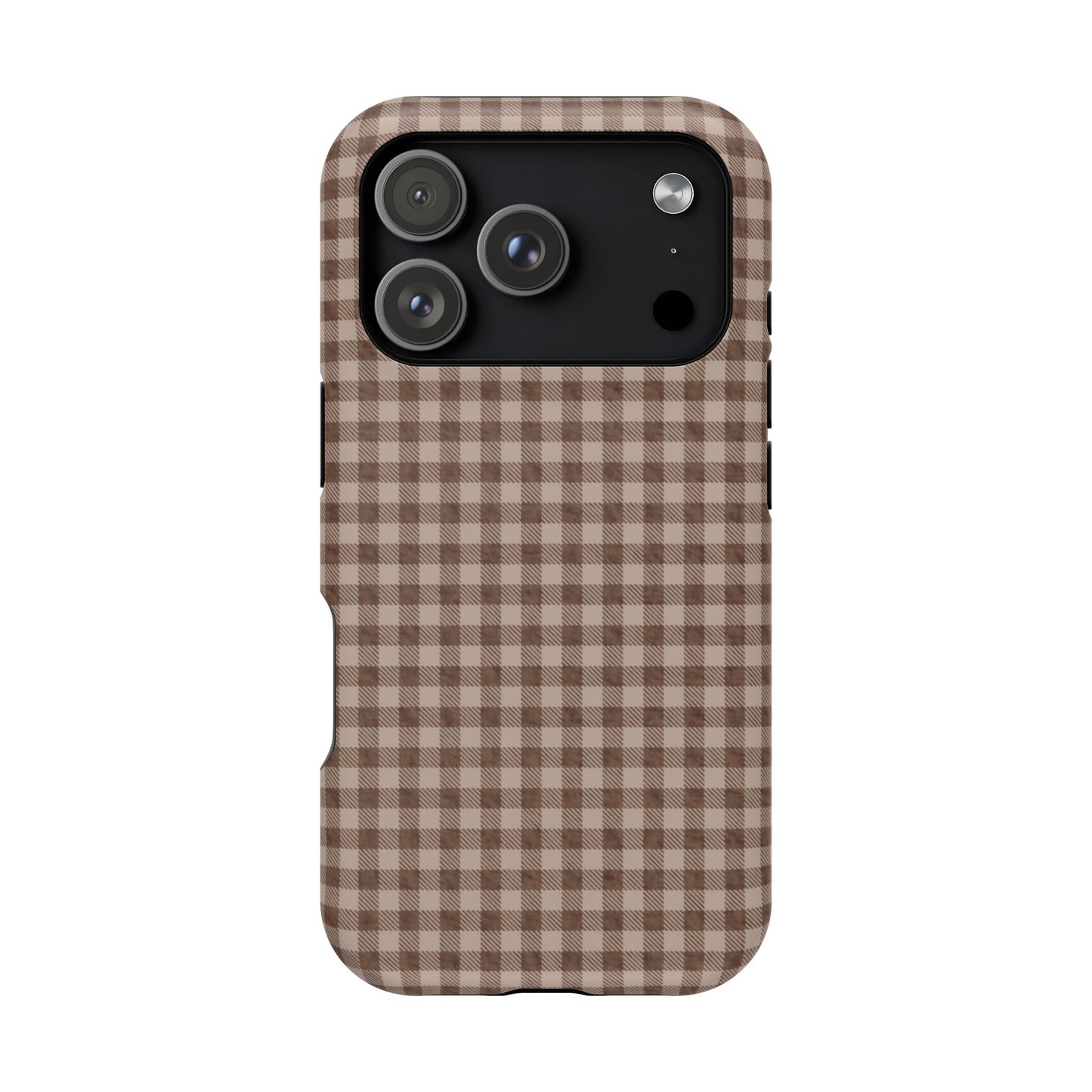 Basic Brown Plaid MagSafe Cases
