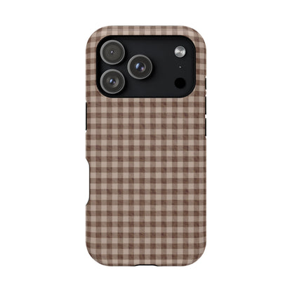 Basic Brown Plaid MagSafe Cases