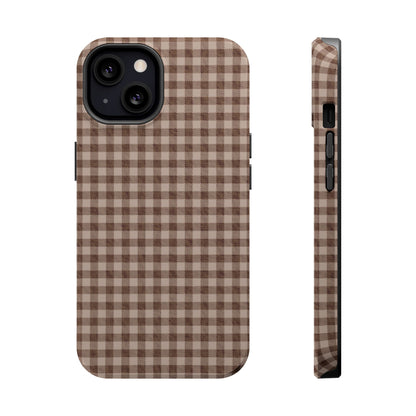 Basic Brown Plaid MagSafe Cases