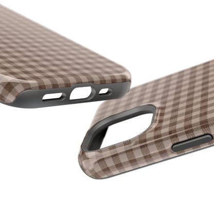 Basic Brown Plaid MagSafe Cases