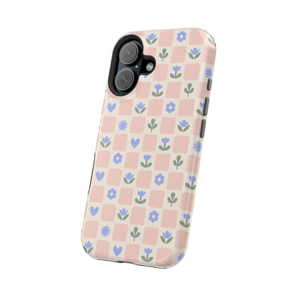 Checkered Flowers MagSafe Case