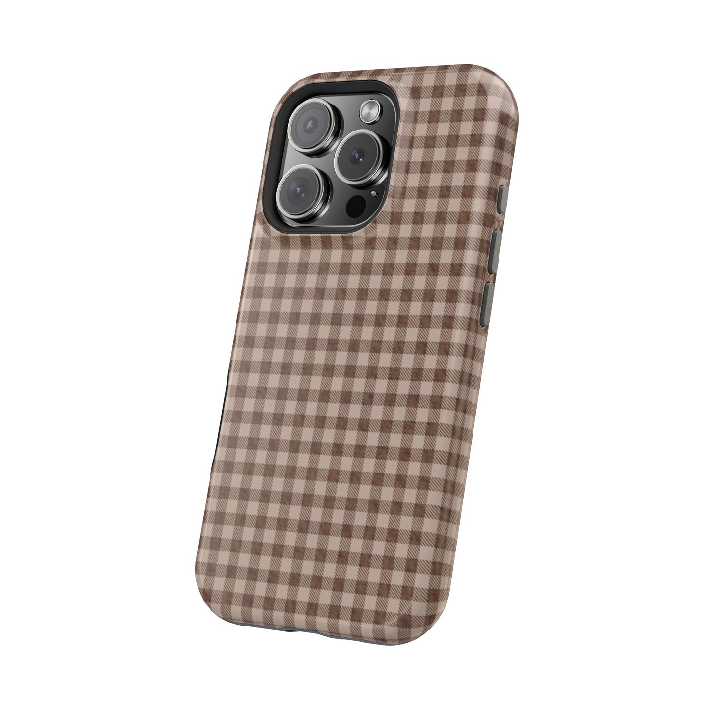 Basic Brown Plaid MagSafe Cases