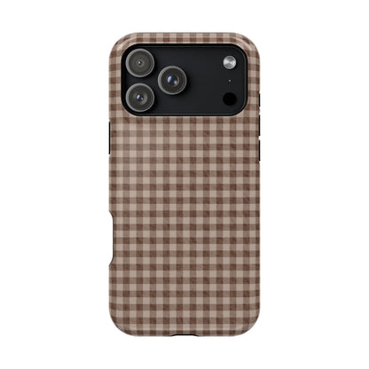 Basic Brown Plaid MagSafe Cases