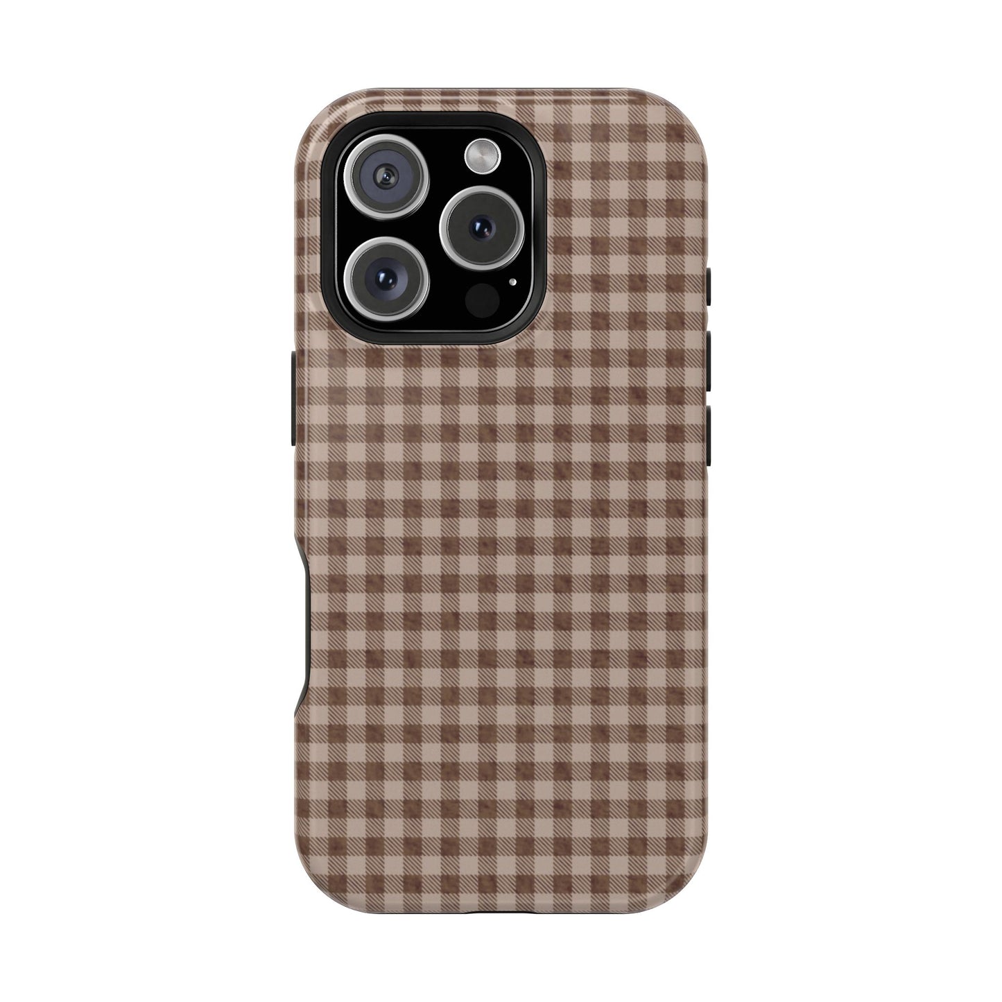 Basic Brown Plaid MagSafe Cases