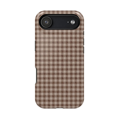 Basic Brown Plaid MagSafe Cases