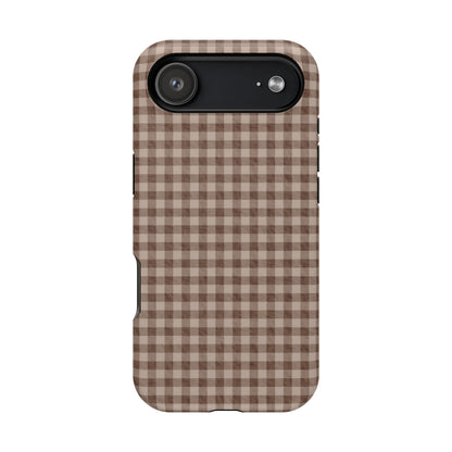 Basic Brown Plaid MagSafe Cases