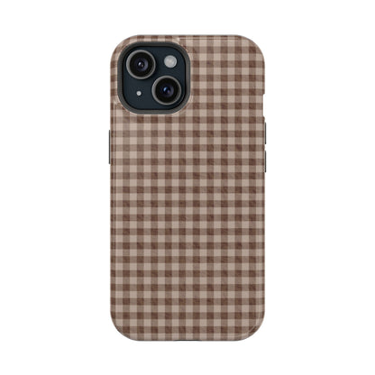 Basic Brown Plaid MagSafe Cases