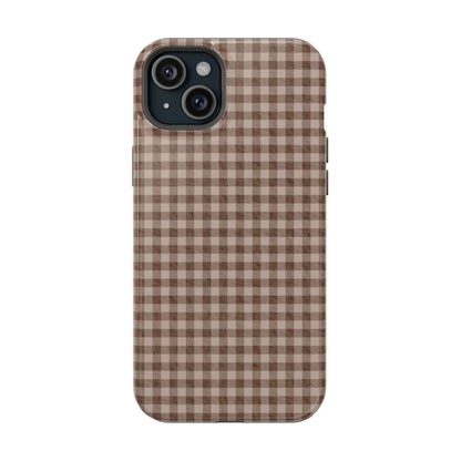 Basic Brown Plaid MagSafe Cases
