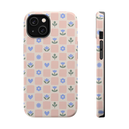 Checkered Flowers MagSafe Case