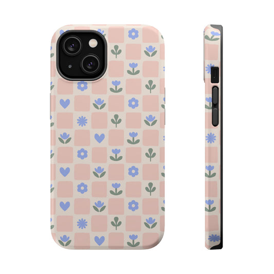 Checkered Flowers MagSafe Case