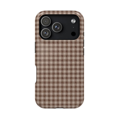 Basic Brown Plaid MagSafe Cases