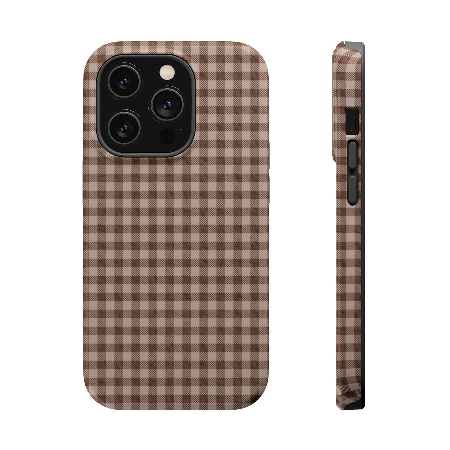 Basic Brown Plaid MagSafe Cases