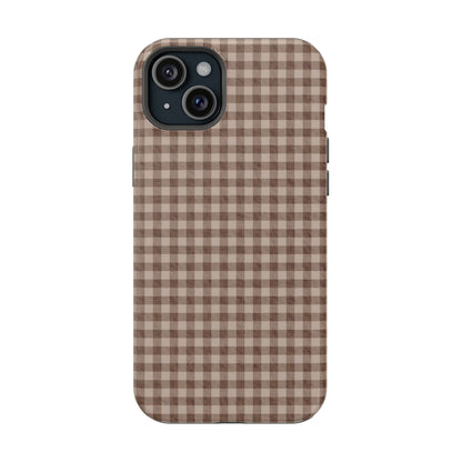 Basic Brown Plaid MagSafe Cases