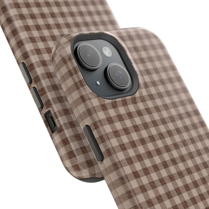 Basic Brown Plaid MagSafe Cases