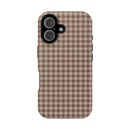 Basic Brown Plaid MagSafe Cases